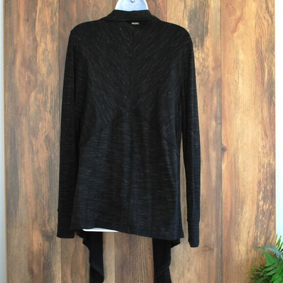 Peach Women's Cardigan with Bottom Tie Activewear Black M - Picture 5 of 6